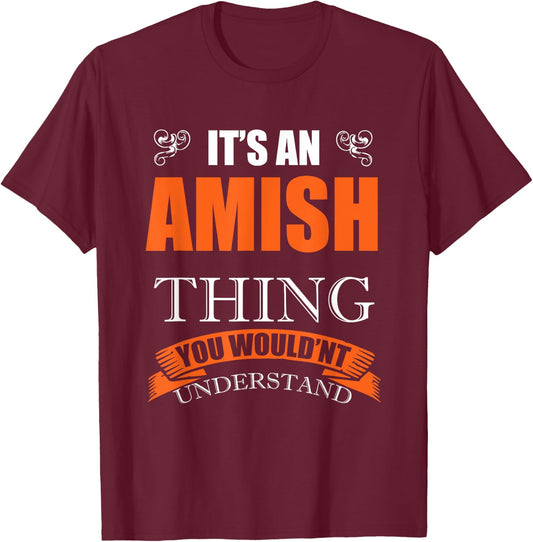 Bearded Man Amish Beard T-Shirt - T-Shirt | Maroon