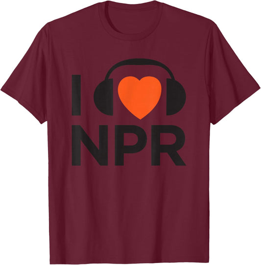 NPR I Heart NPR T-Shirt - T-Shirt | Maroon
