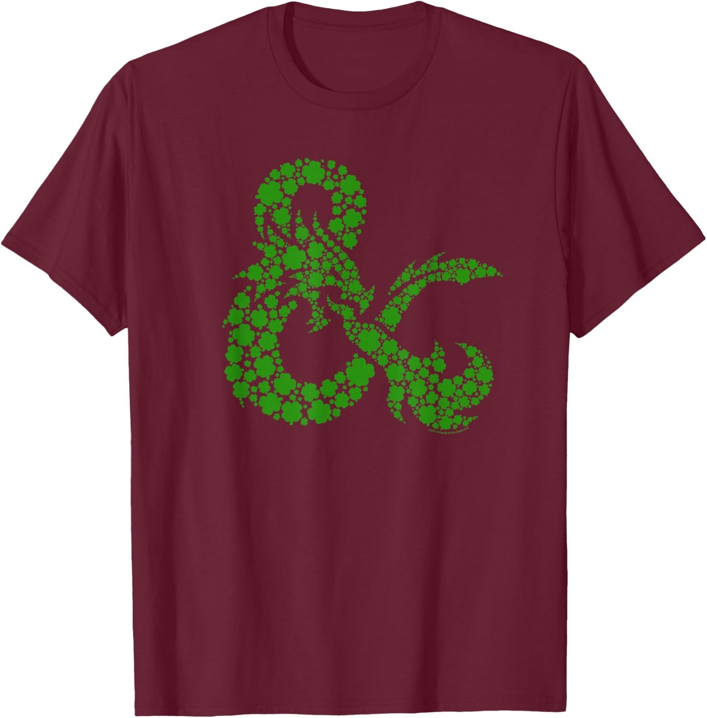 Dungeons & Dragons Lucky St. Patrick's Day Logo T-Shirt - T-Shirt | Maroon