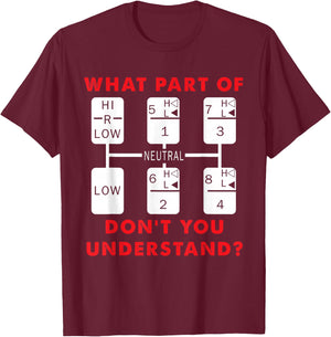 Funny Trucker Design Diesel Trailer Gift T-Shirt - T-Shirt | Maroon