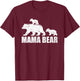 Mama Bear 2 Cubs Shirt Mama Bear Twin Mom 2 Kids T-Shirt - T-Shirt | Maroon