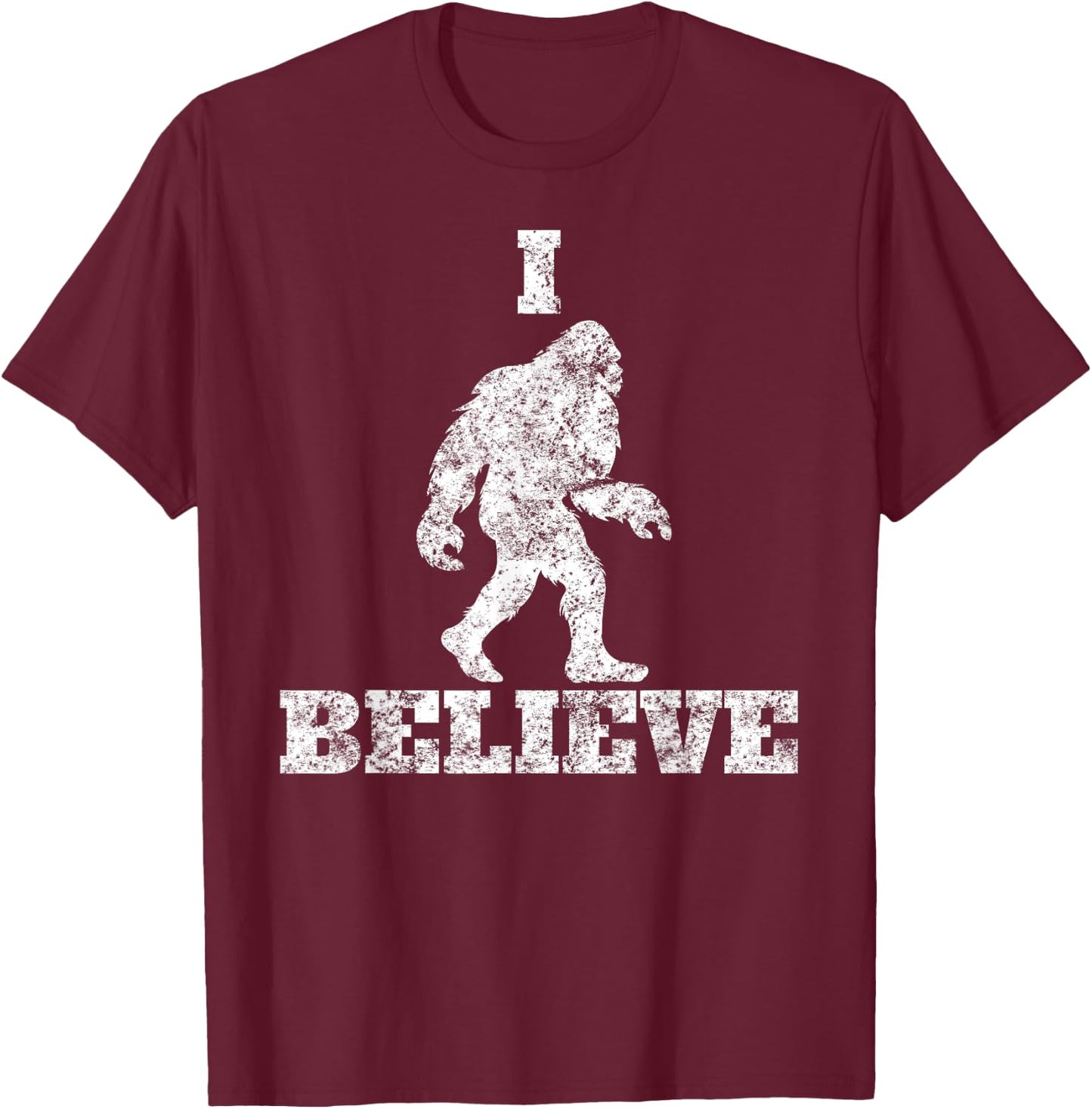 I Believe in Bigfoot Sasquatch Urban Legends Skunk Ape T-Shirt - T-Shirt | Maroon