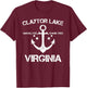 CLAYTOR LAKE VIRGINIA Funny Fishing Camping Summer Gift Men Women Kids T-Shirt - T-Shirt | Maroon