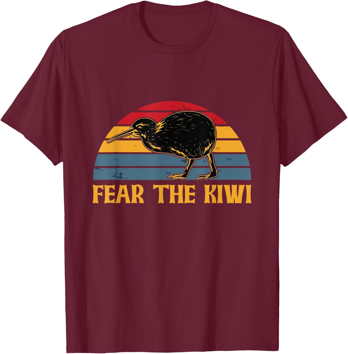 Fear the kiwi Design for a Kiwi Birdwatcher T-Shirt - T-Shirt | Maroon