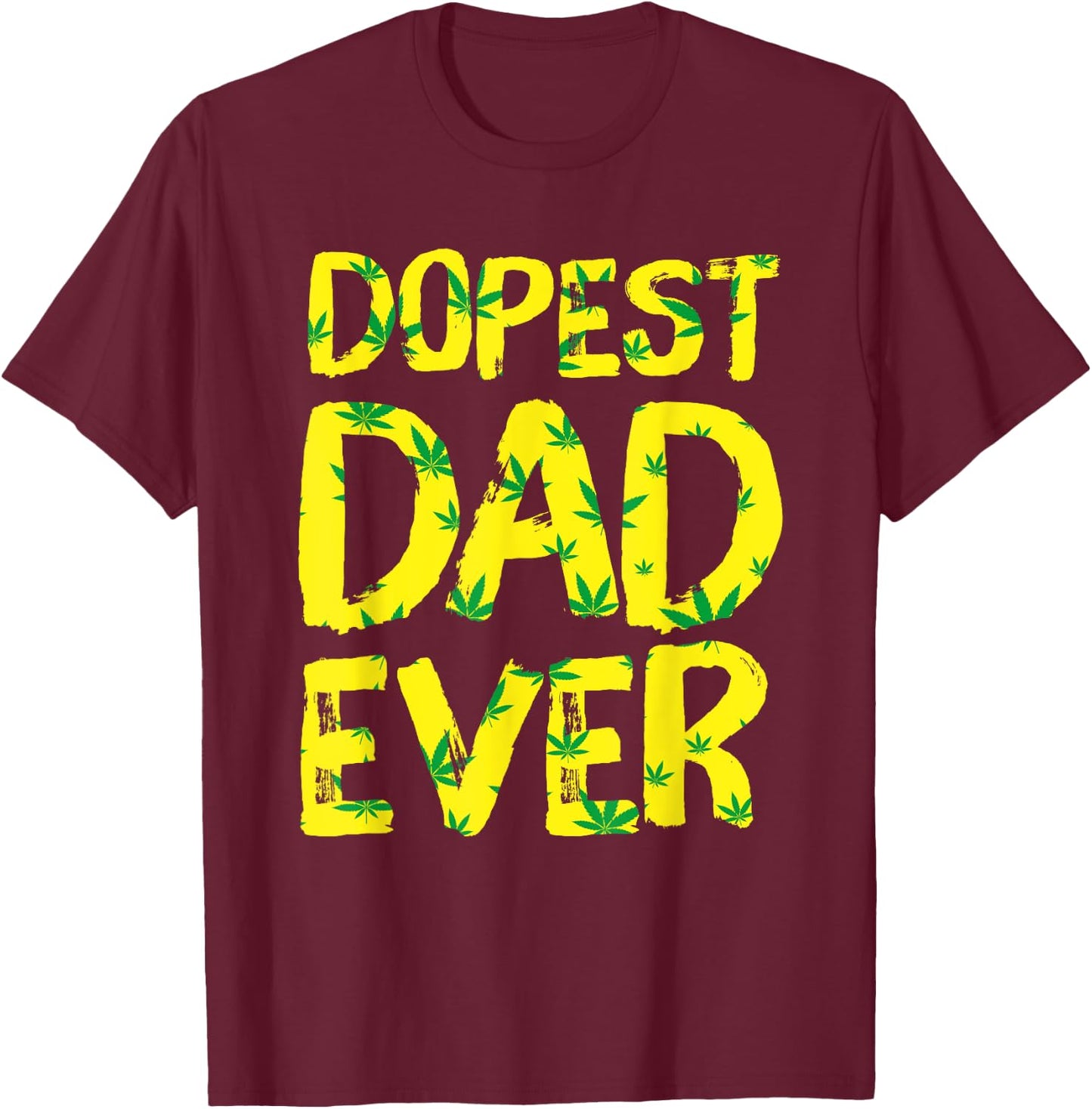 Retro Vintage Dopest Dad Ever Funny Father's Day T-Shirt - T-Shirt | Maroon