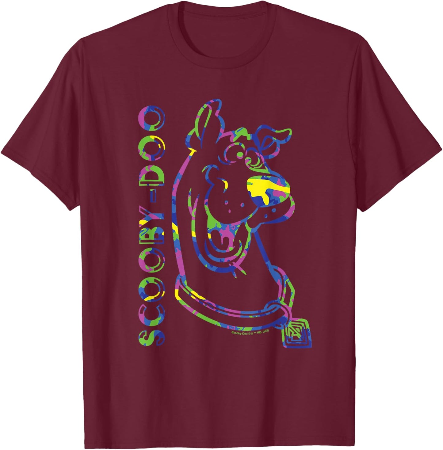 Scooby Doo Camo Tye Dye T-Shirt - T-Shirt | Maroon