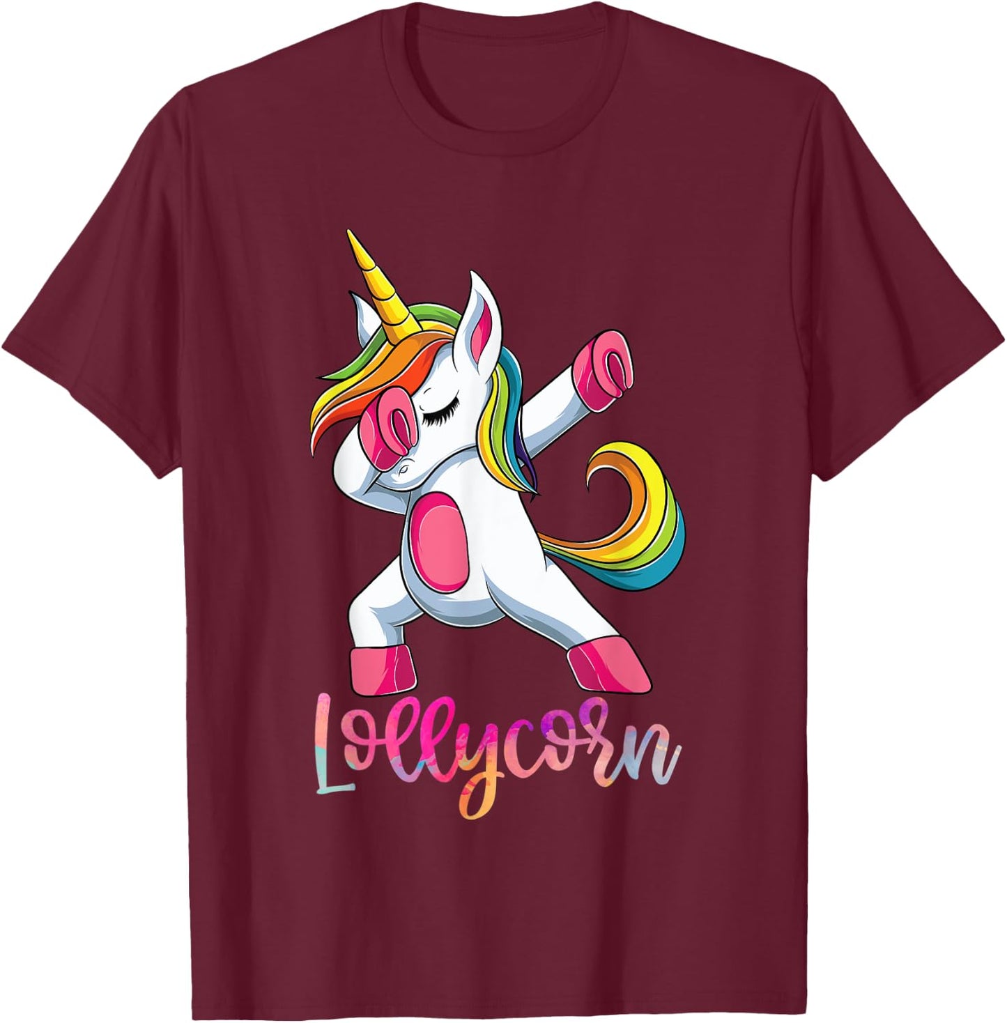 Lollycorn Lolly Unicorn Shirt, Mothers Day Grandma T-Shirt - T-Shirt | Maroon