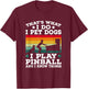 Retro Arcade Game Machine Gamer Pet Dogs Play Pinball T-Shirt - T-Shirt | Maroon