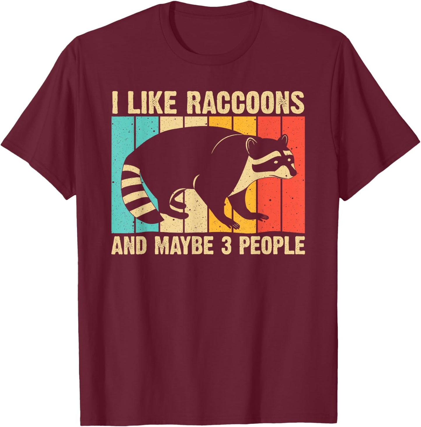 Funny Raccoon Design Women Raccoon Lover Introvert Small T-Shirt - T-Shirt | Maroon