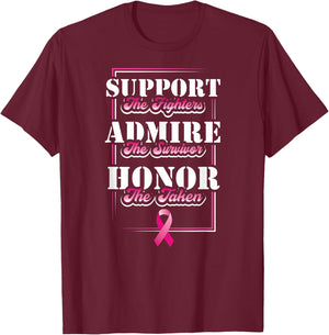 Support The Fighters Admire The Survivor Honor The Taken T-Shirt - T-Shirt | Maroon