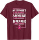 Support The Fighters Admire The Survivor Honor The Taken T-Shirt - T-Shirt | Maroon
