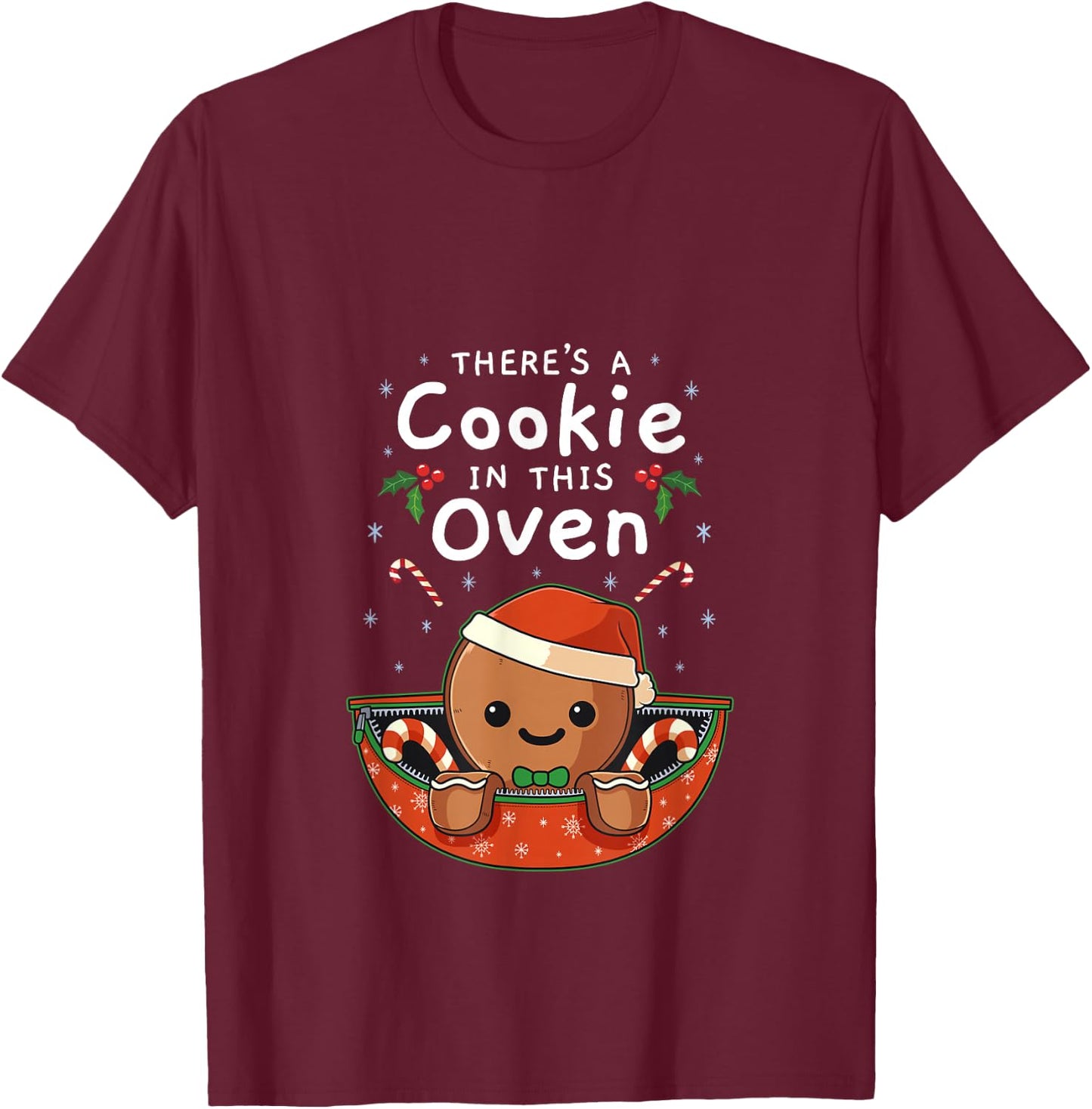Gingerbread Man Baby Cookies In This Oven T-Shirt - T-Shirt | Maroon