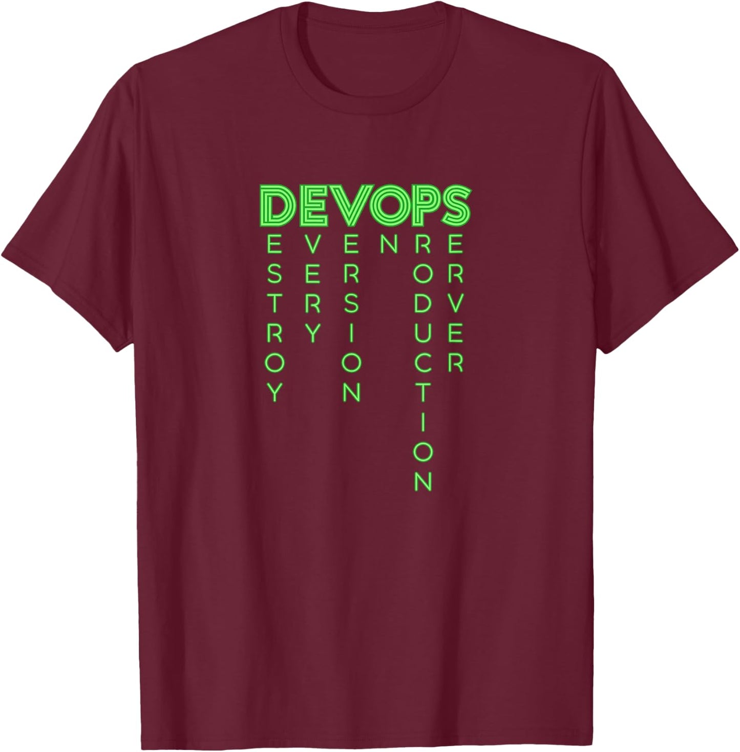 DevOps destroys any version on the production server T-Shirt - T-Shirt | Maroon