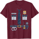Police Officer Gear Police Badge Handcuffs Sheriff Uniform T-Shirt - T-Shirt | Maroon