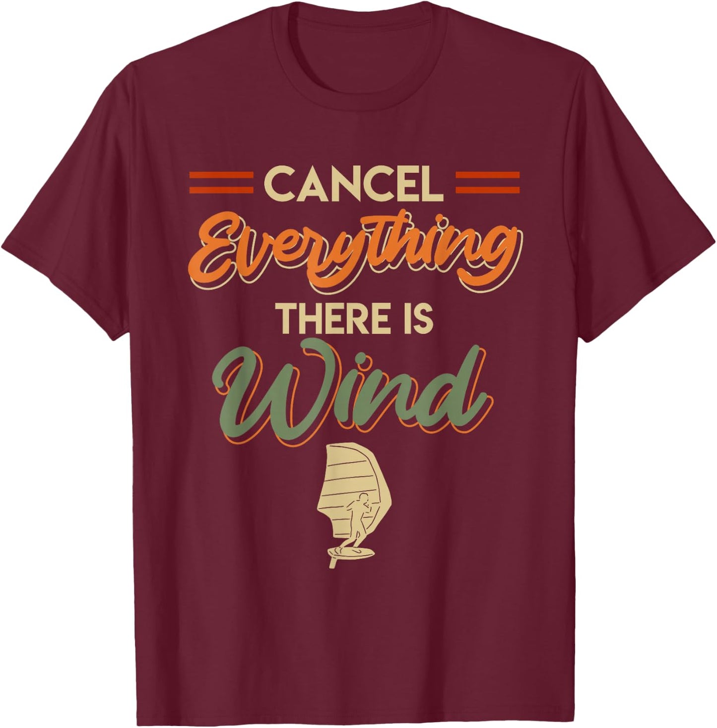 Wing Foil Wing Surf Wingfoiling Wingsurfing T-Shirt - T-Shirt | Maroon
