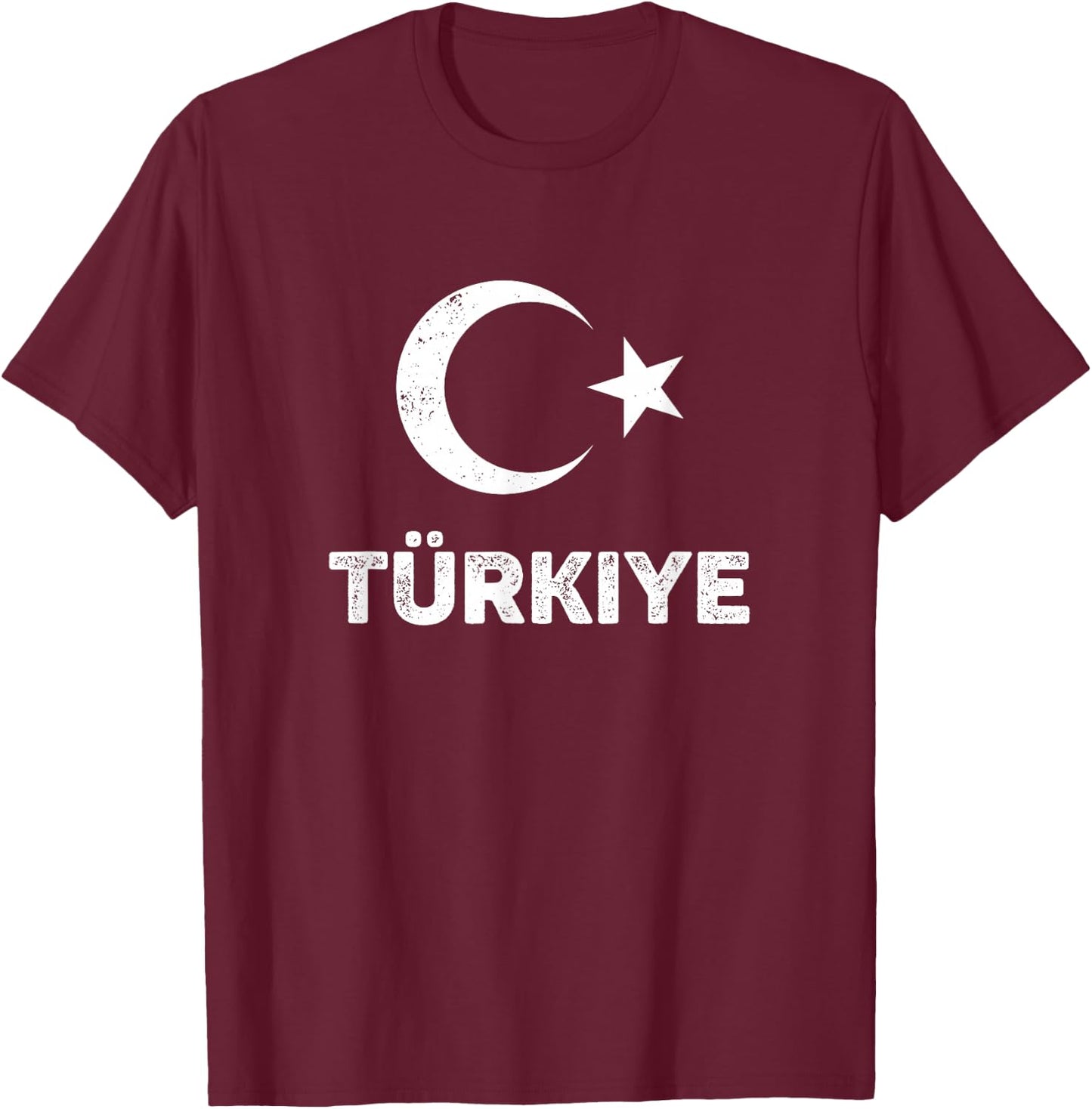 Turkish Flag Turk Bayragi Turkey Flag Turkiye T-Shirt - T-Shirt | Maroon