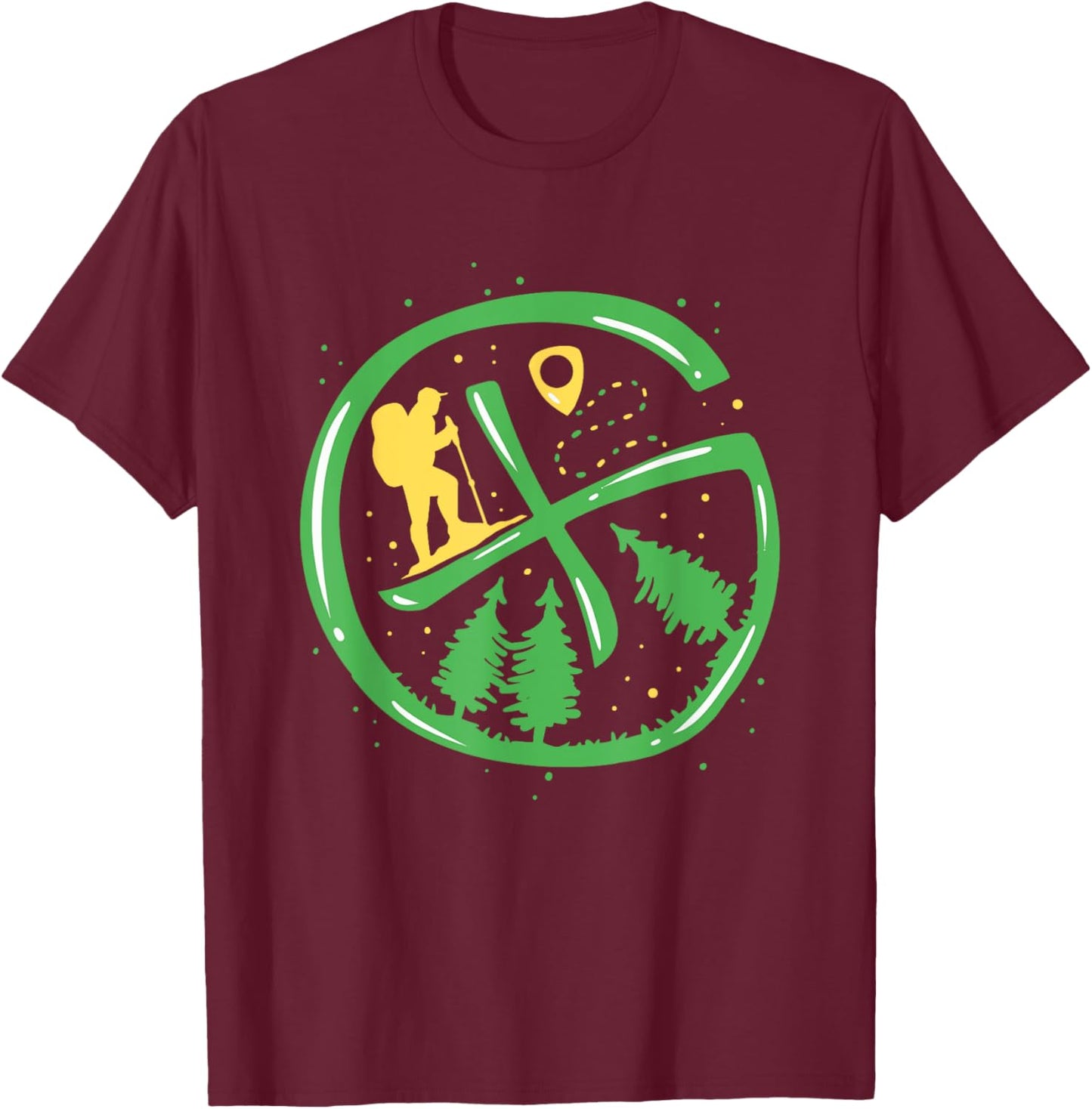 Geocache Hiking Outdoor - Funny Geocaching T-Shirt - T-Shirt | Maroon