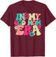 Retro Groovy In My Godmom Era Funny Family Matching T-Shirt - T-Shirt | Maroon