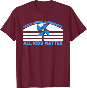 Child Kids Abuse Awareness Prevention Month April Support T-Shirt - T-Shirt | Maroon