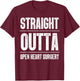 Cool Open Heart Surgery Art Men Women Bypass Post Surgery T-Shirt - T-Shirt | Maroon