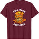 Full Stack Developer - Funny Nerdy Programmer Coding Geek T-Shirt - T-Shirt | Maroon