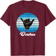 Oahu Hawaii Shaka Aloha Hawaiian Hang Loose Retro Vintage T-Shirt - T-Shirt | Maroon
