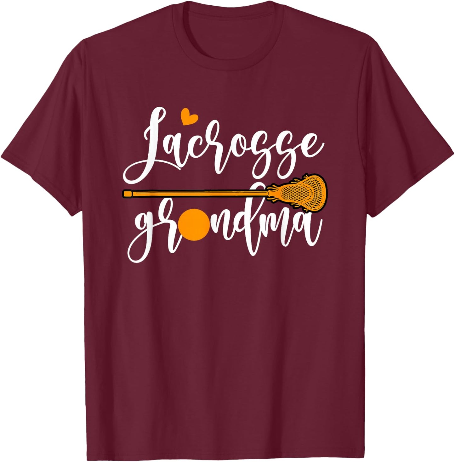Lacrosse Grandma Shirts with Lacrosse Stick Ball T-Shirt - T-Shirt | Maroon