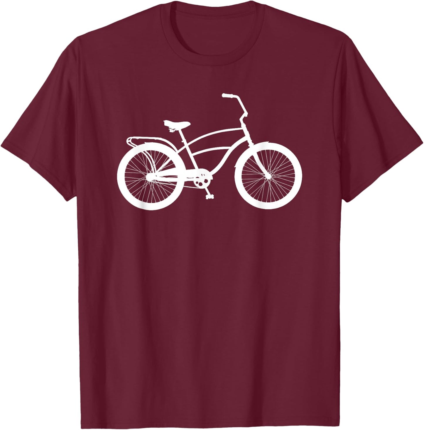 Cruiser bicycle Shirt Bicycle Rider Biking Gift T-Shirt - T-Shirt | Maroon