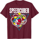 Competitive Puzzle Cube Speed Cuber Hobby 80's Vintage Toy T-Shirt - T-Shirt | Maroon