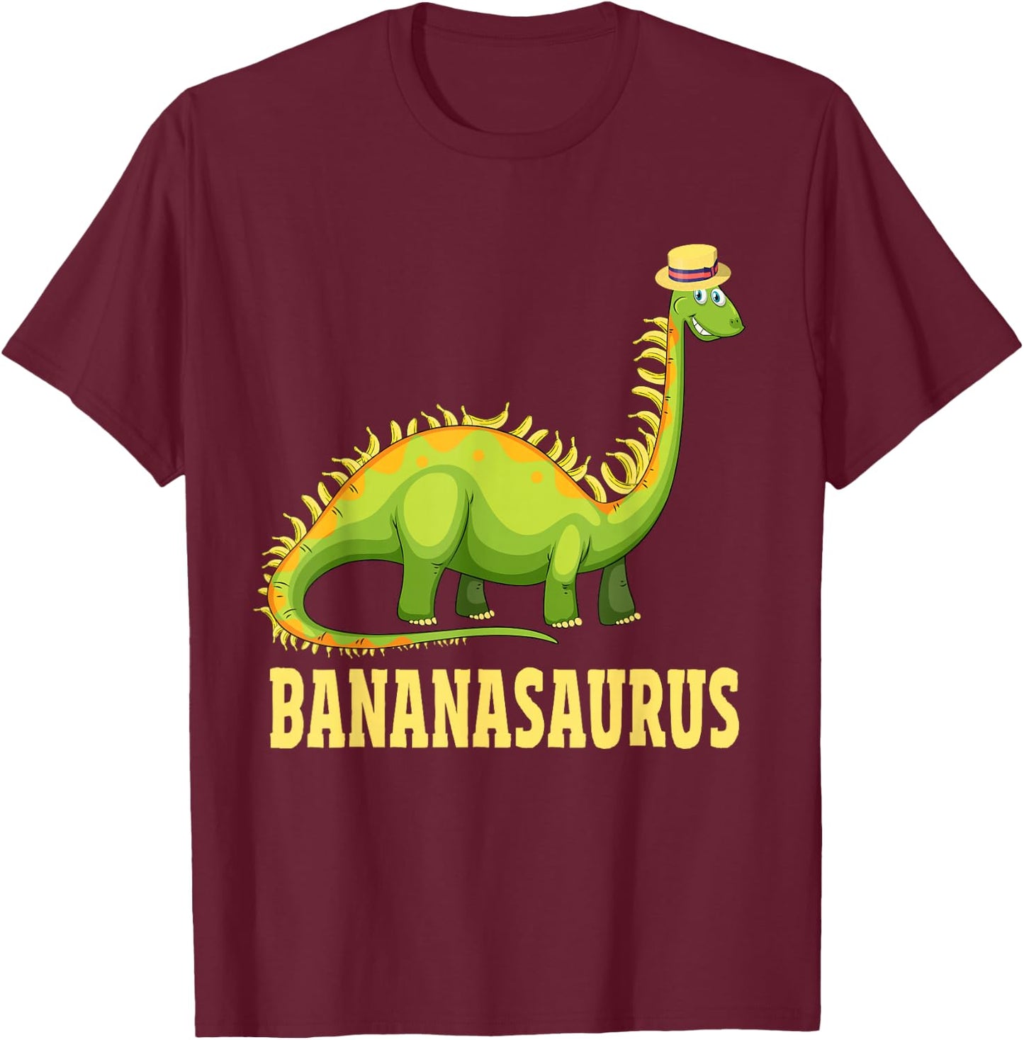 Funny Bananasaurus Apparel Dinos Banana Dinosaur T-Shirt - T-Shirt | Maroon