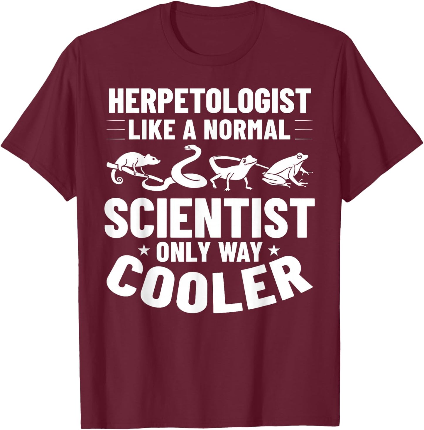 Herpetology Herping Amphibians Reptile Herpetologist T-Shirt - T-Shirt | Maroon
