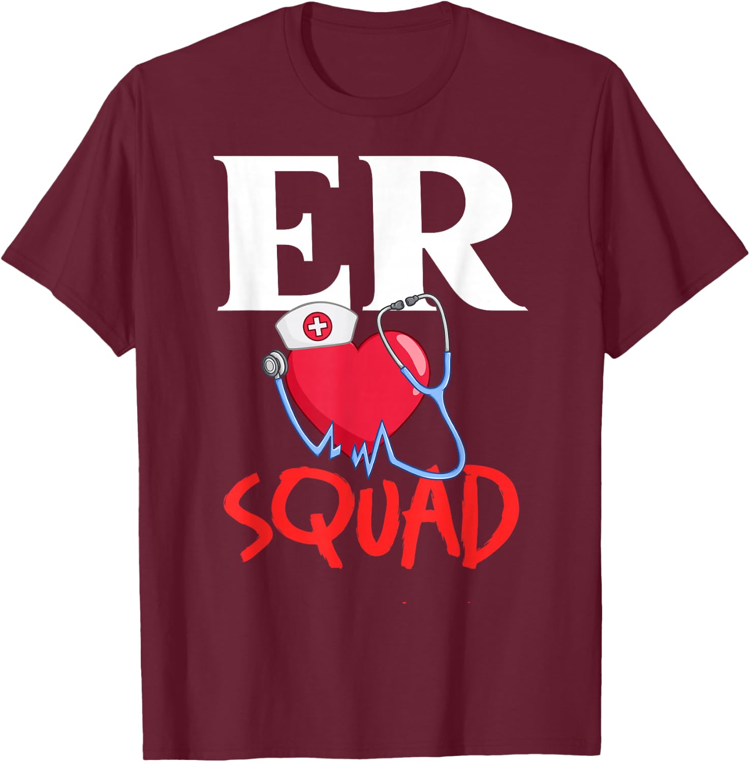 Emergency Room Technician ER Nurse Hospital Department T-Shirt - T-Shirt | Maroon