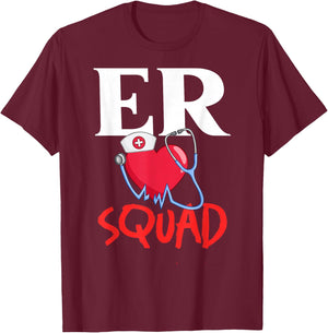 Emergency Room Technician ER Nurse Hospital Department T-Shirt - T-Shirt | Maroon