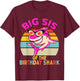 Big Sis of the Shark Birthday Sister Matching Family T-Shirt - T-Shirt | Maroon