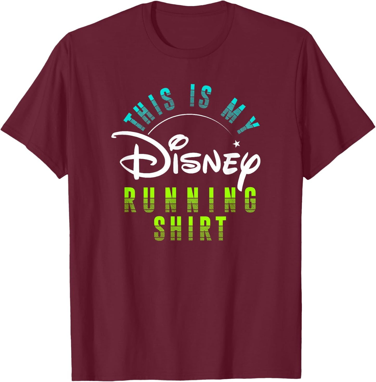 Disney Athletic Running Logo T-Shirt - T-Shirt | Maroon