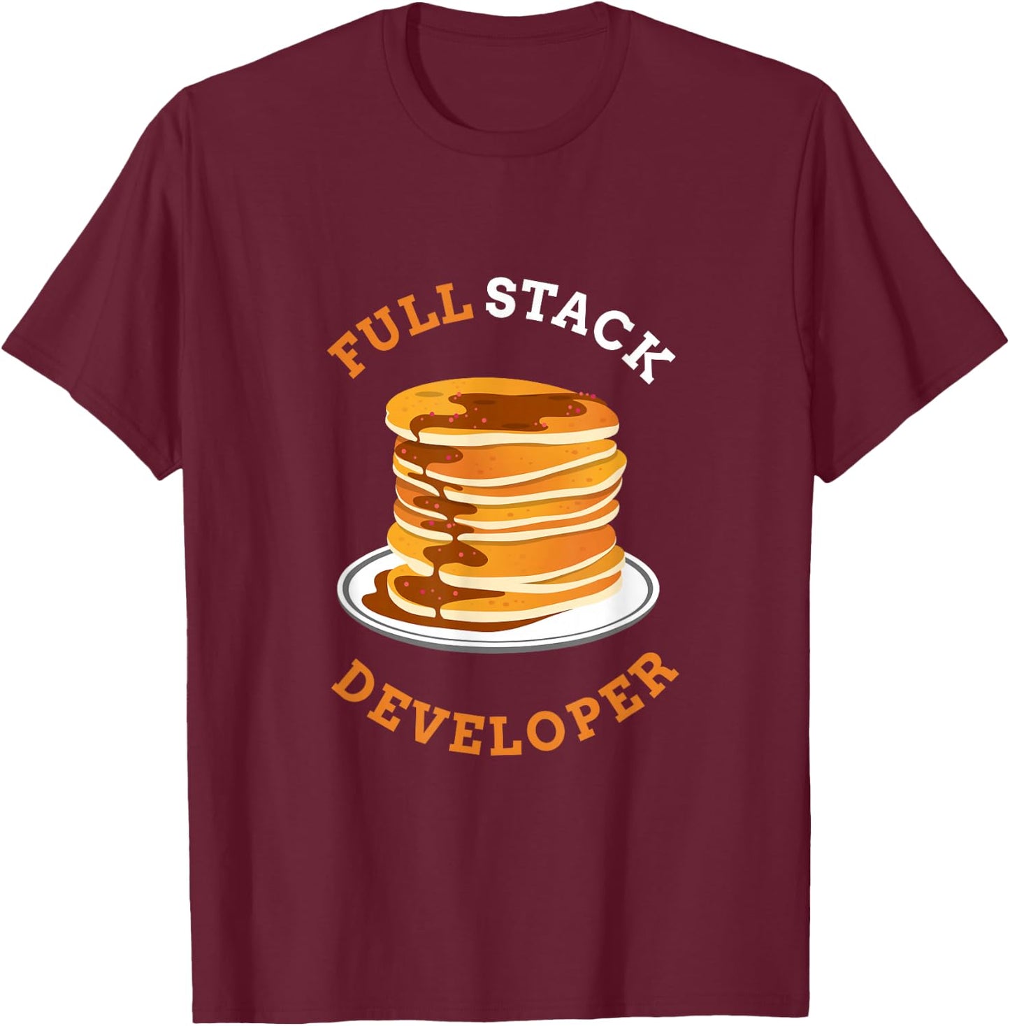 Programmer Coding Full Stack Developer T-Shirt - T-Shirt | Maroon