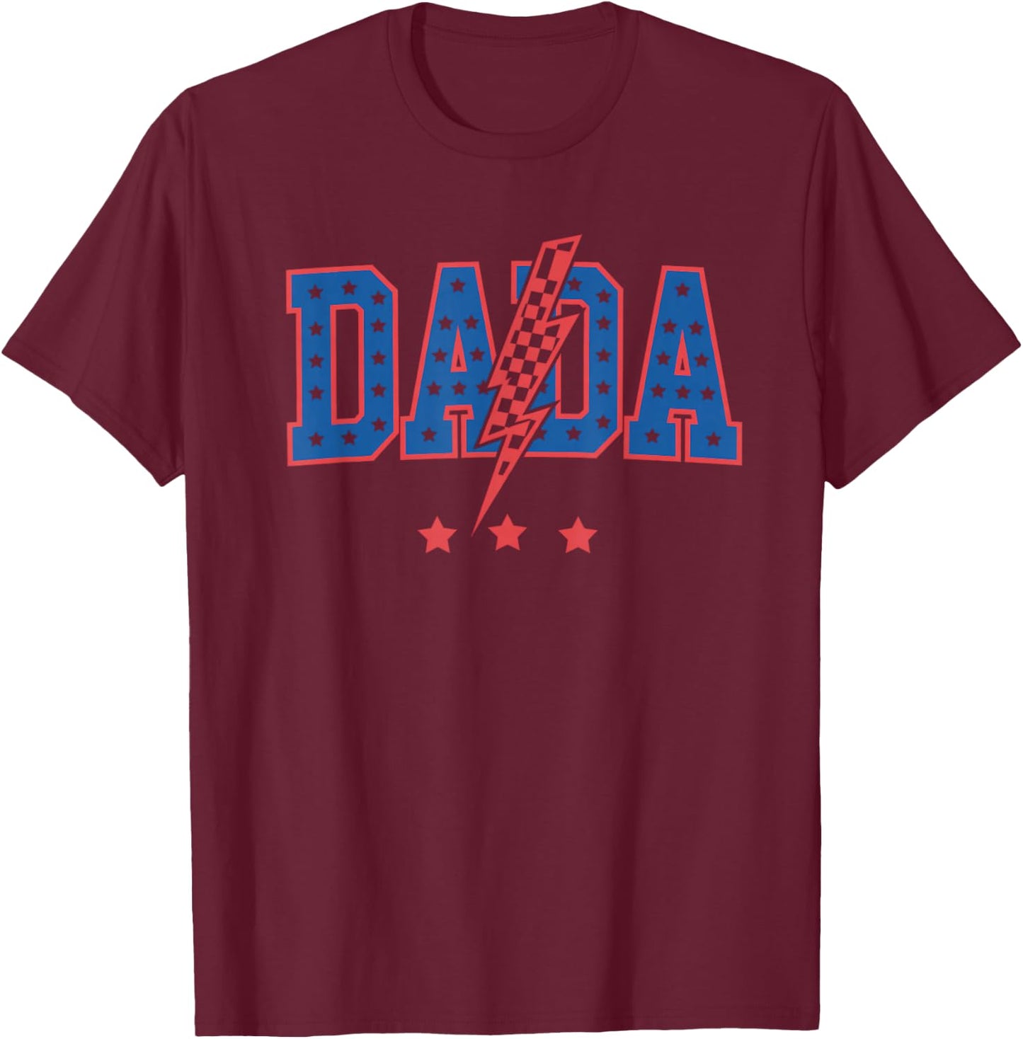 Mama Dada 4th of July American T-Shirt - T-Shirt | Maroon