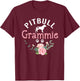 Pitbull Grammie Dog Gifts Grandma Pit Bull Dog Lovers Owners T-Shirt - T-Shirt | Maroon