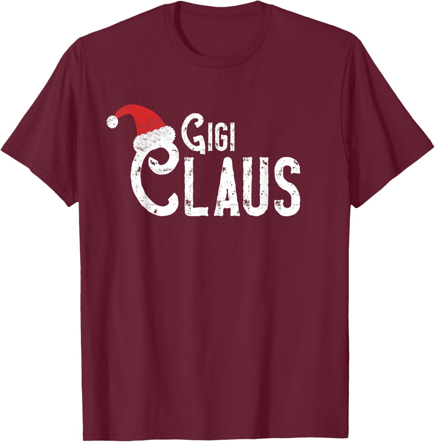 Gigi Claus - Traditional Santa Matching Family Christmas T-Shirt - T-Shirt | Maroon