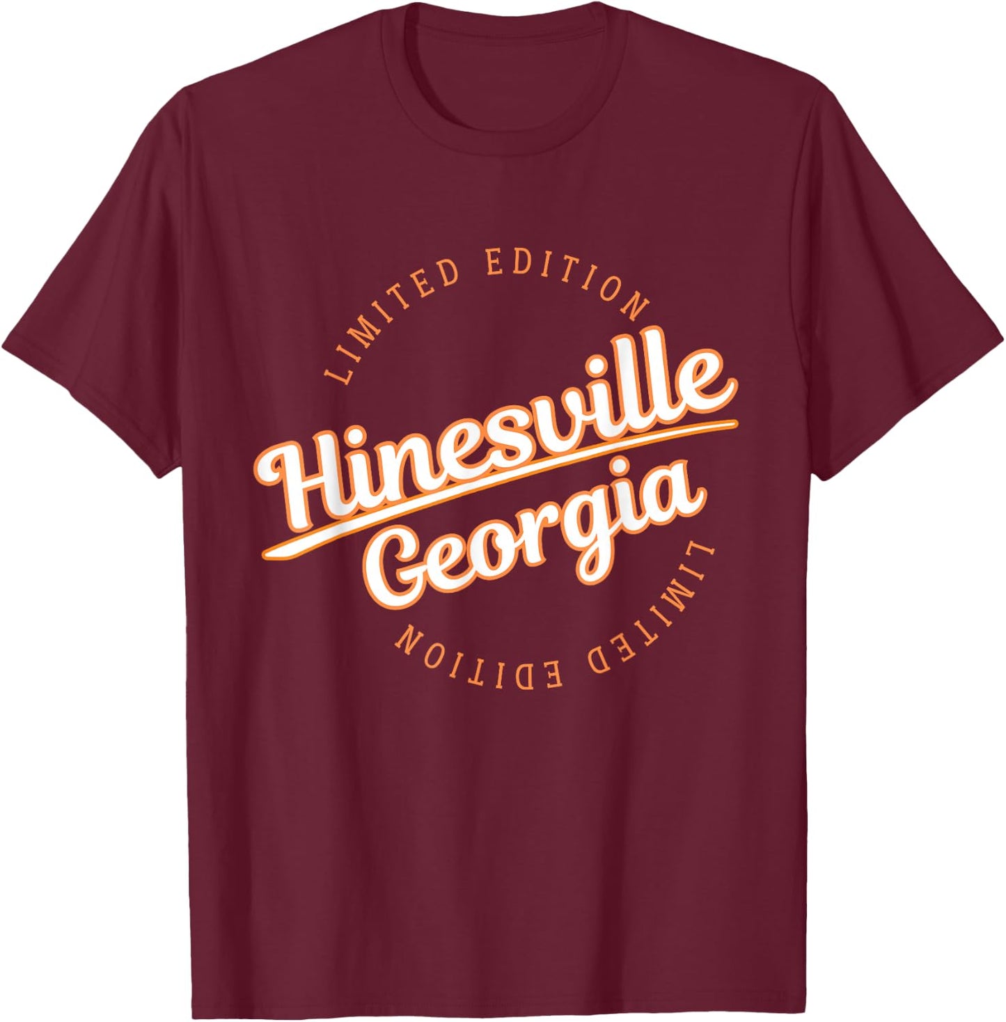 Retro Athletic Hinesville GA Apparel T-Shirt - T-Shirt | Maroon