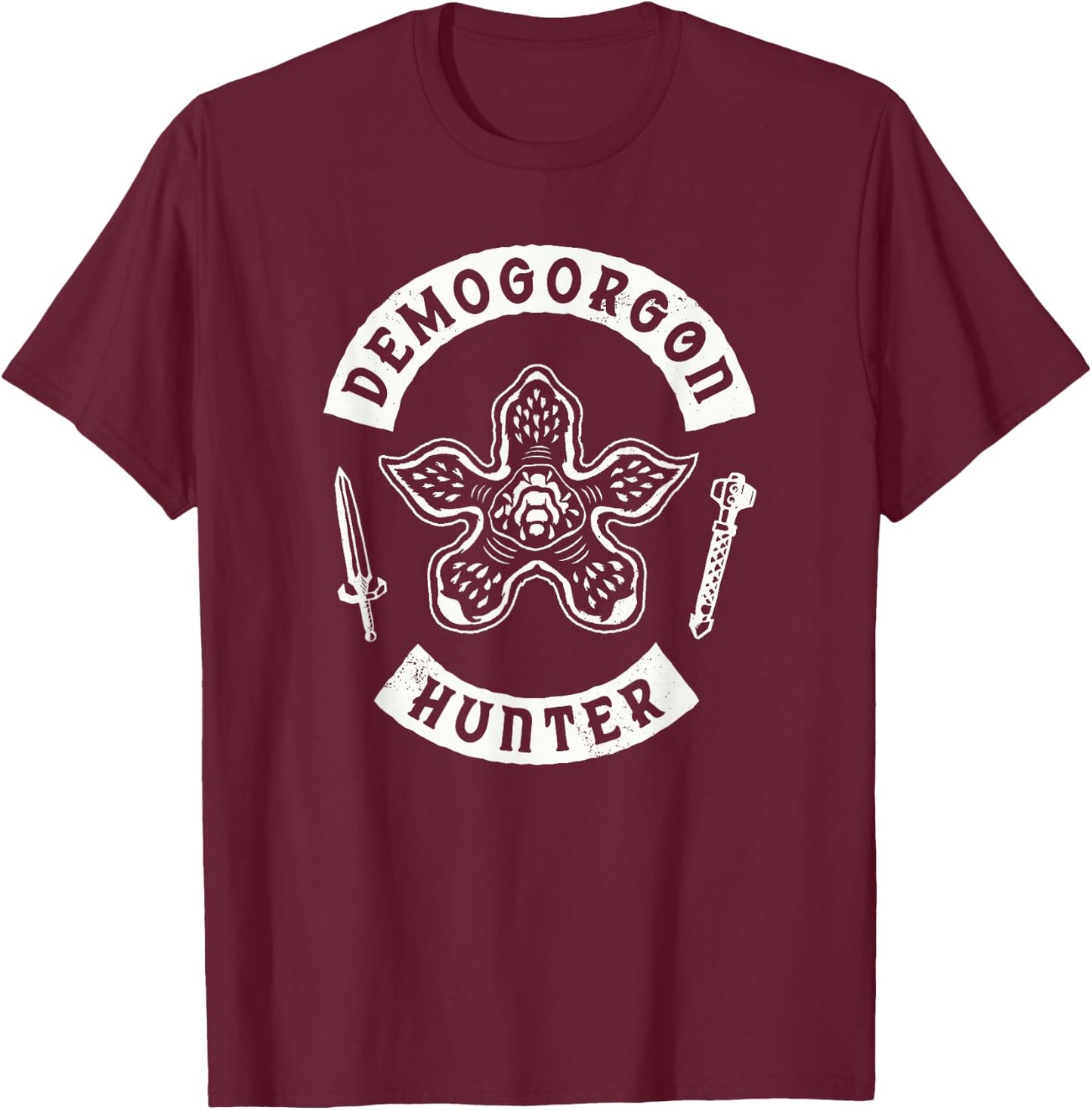 Stranger Things 4 Demogorgon Hunter V1 T-Shirt - T-Shirt | Maroon