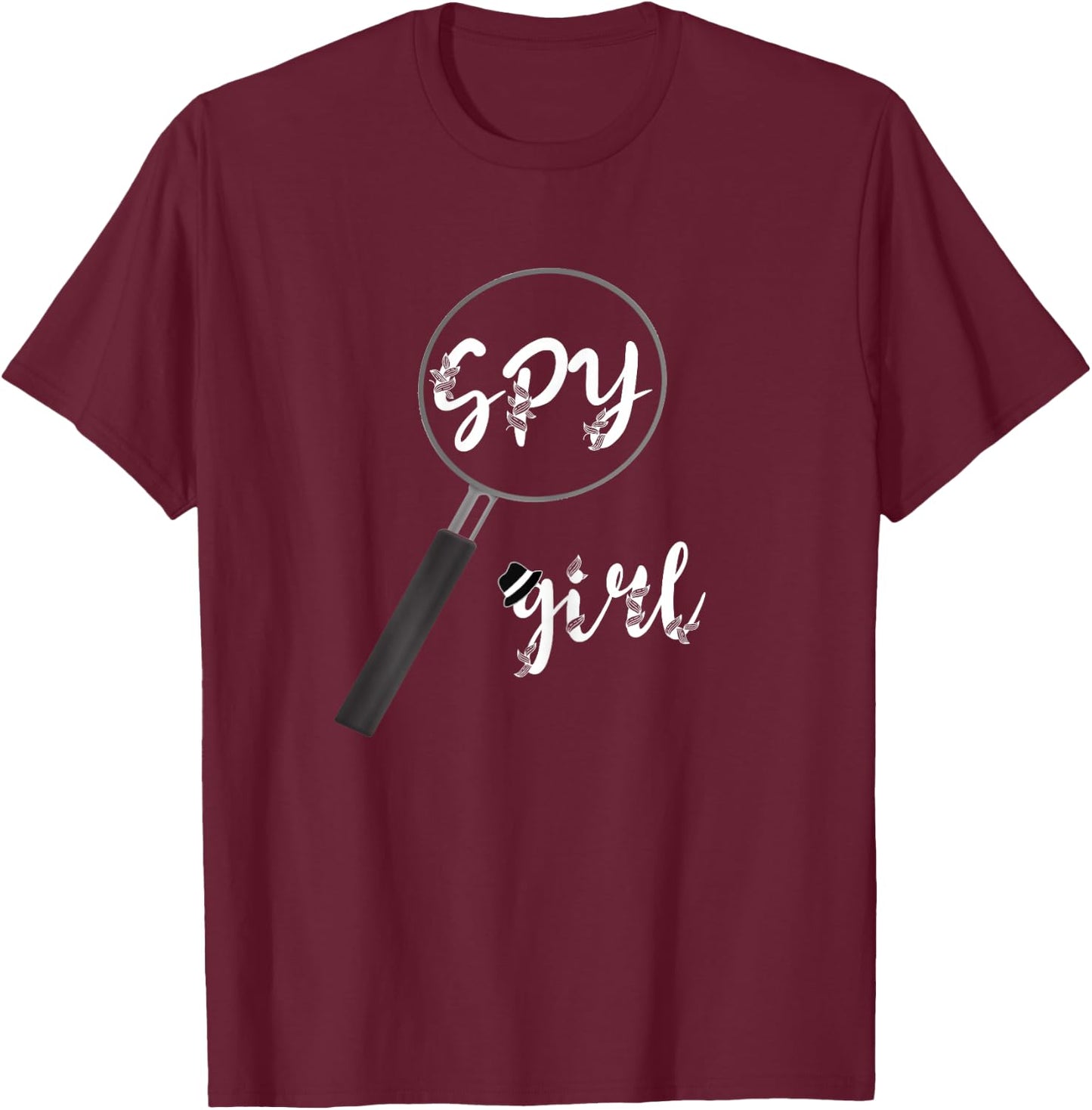 Spy Girl Espionage True Crime Private Spying Detective T-Shirt - T-Shirt | Maroon