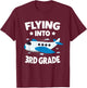 Flying Into 3rd Grade Boys Back To School Future Pilot T-Shirt - T-Shirt | Maroon