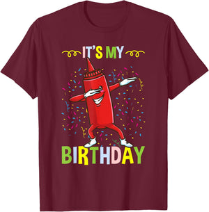 Its My Birthday Ketchup T-Shirt - T-Shirt | Maroon