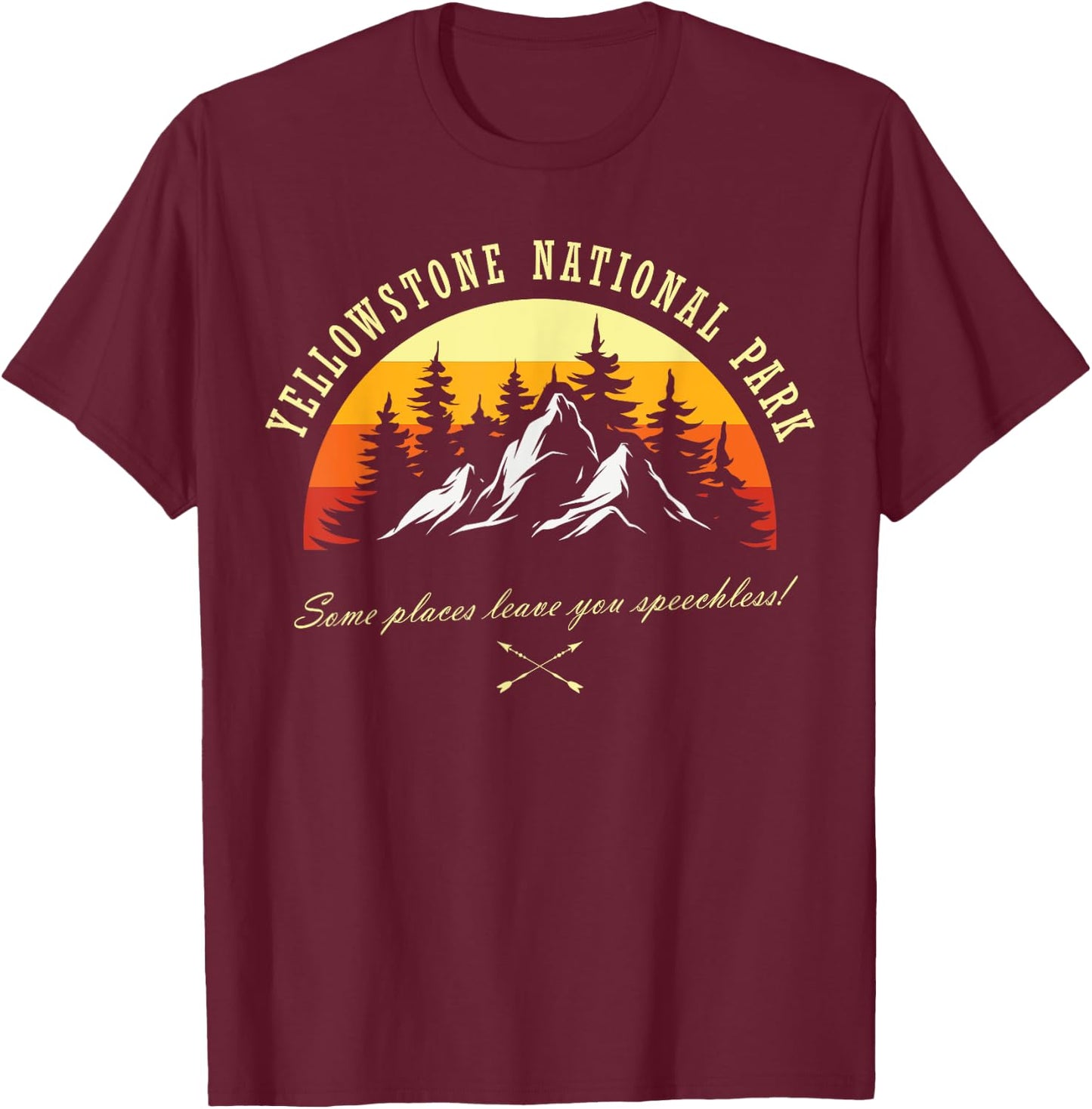 Yellow Stone National Park Hiking Men & Women Hiker T-Shirt - T-Shirt | Maroon