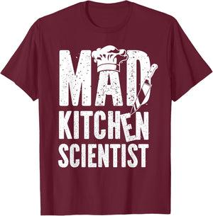 Cooking Cook Kitchen Chef Mad Kitchen Scientist T-Shirt - T-Shirt | Maroon