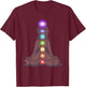 Yoga Meditation Spiritual Body Energy Chakra T-Shirt - T-Shirt | Maroon