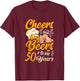 Cheers And Beers To My 50 Years Funny Birthday T-Shirt - T-Shirt | Maroon