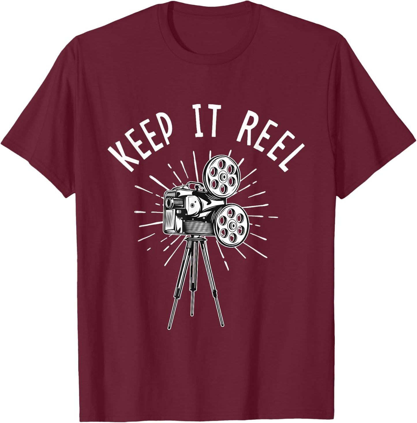 Keep It Reel - Filmmaker Movie Director Filmmaking Cinema Small T-Shirt - T-Shirt | Maroon