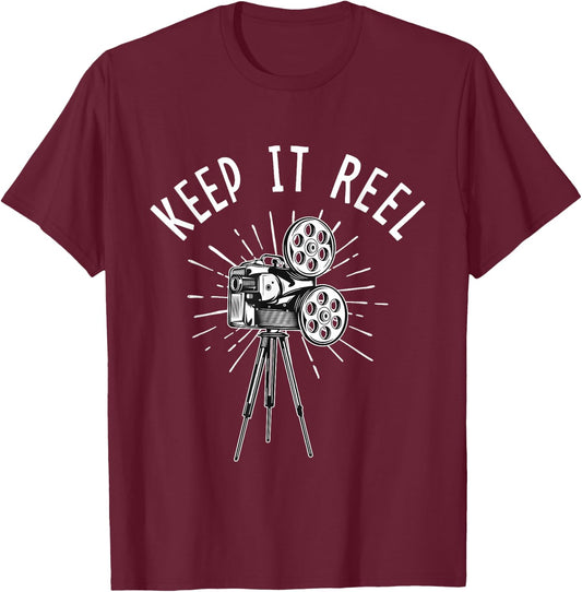 Keep It Reel - Filmmaker Movie Director Filmmaking Cinema Small T-Shirt - T-Shirt | Maroon